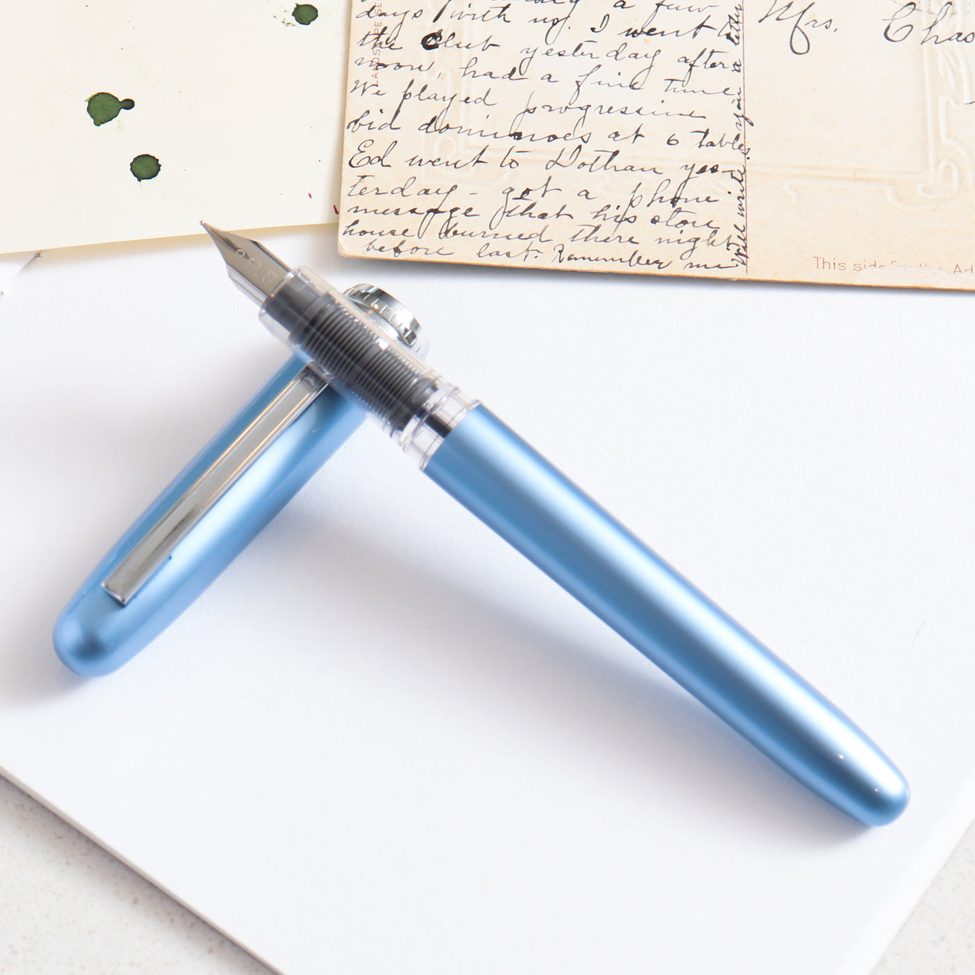 Platinum Plaisir Frosty Blue Fountain Pen