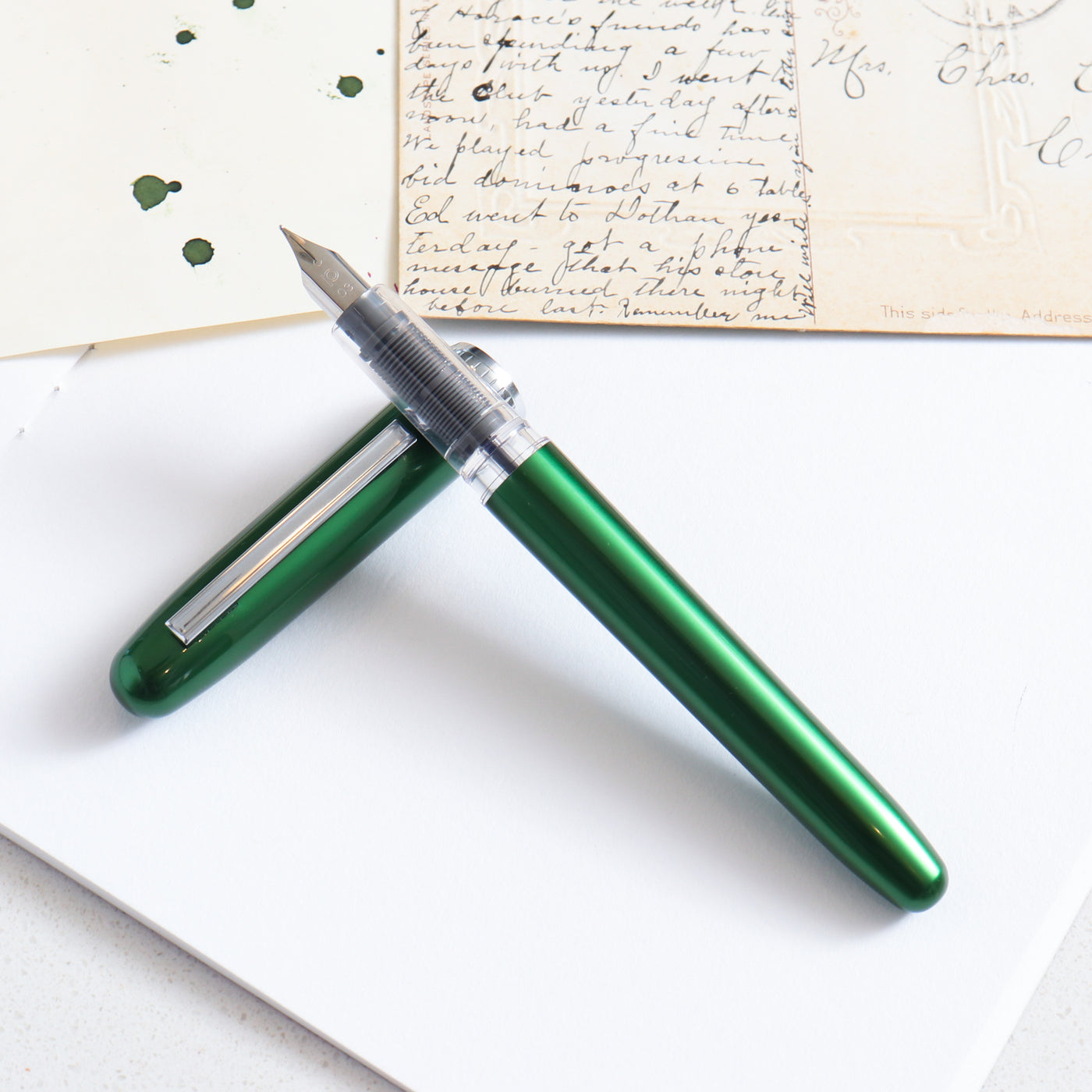 Platinum Plaisir Green Fountain Pen