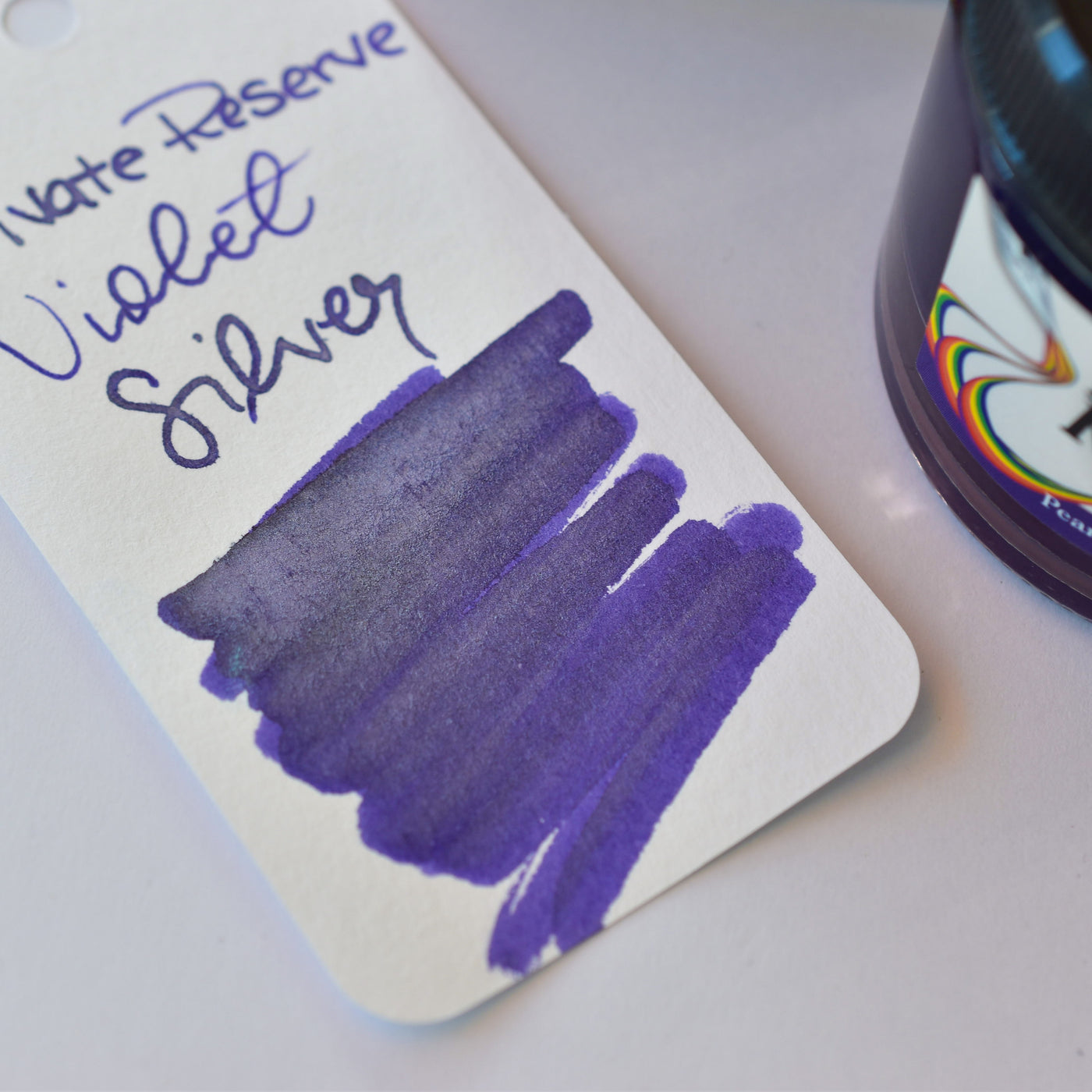 Private Reserve Pearlescent Violet Silver Ink Bottle