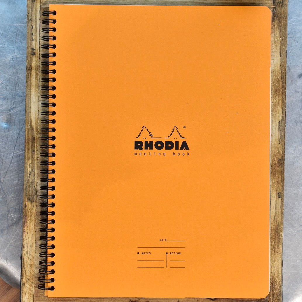 Rhodia A4 Orange Lined Meeting Book