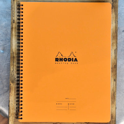 Rhodia A4 Orange Lined Meeting Book