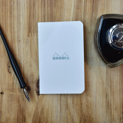Rhodia Classic Side Staplebound Small White Graph Notebook
