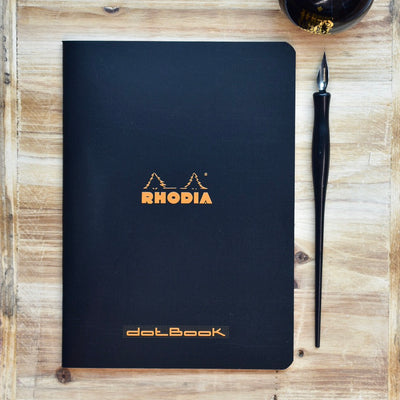 Rhodia Classic Side Staplebound A5 Black Dot Grid Notebook