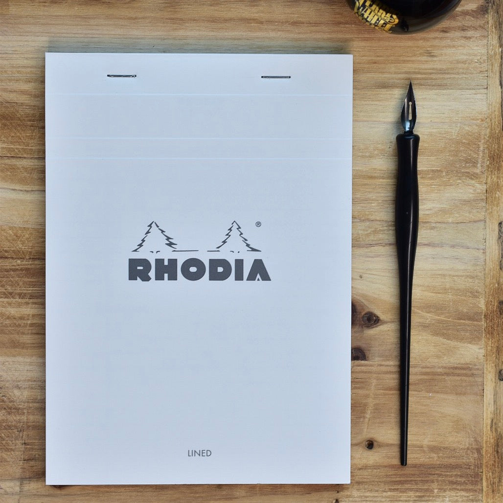Rhodia No. 16 A5 Ice White Lined Notepad