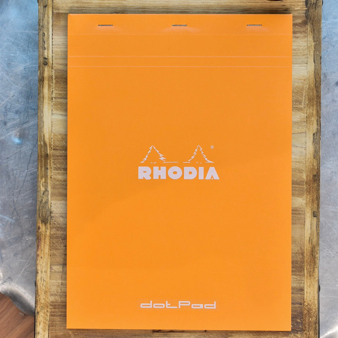Rhodia No. 18 A4 Orange Dot Grid Notepad