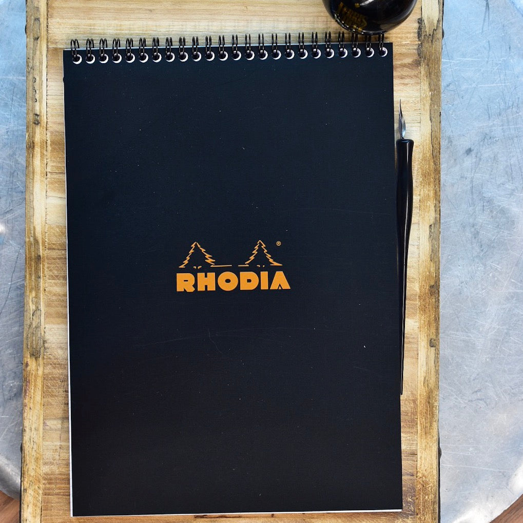 Rhodia No. 18 Top Wirebound A4 Black Graph Notebook