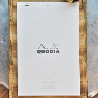 Rhodia No. 19 A4 Ice White Meeting Book Lined Notepad