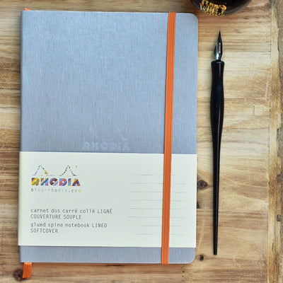 Rhodia Rhodiarama A5 Silver Hardback Lined Webnotebook