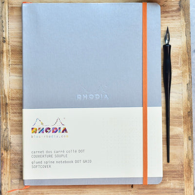 Rhodia Rhodiarama Large Silver Dot Grid Webnotebook