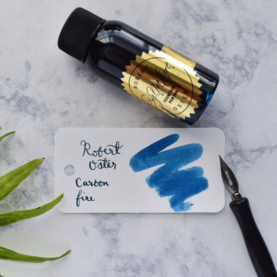 Robert Oster Carbon Fire Dark Blue 50ml Fountain Pen Ink Bottle-Robert Oster-Truphae