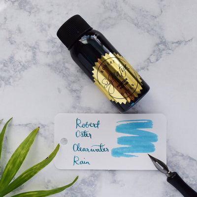 Robert Oster Clearwater Rain Turquoise Blue 50ml Fountain Pen Ink Bottle-Robert Oster-Truphae