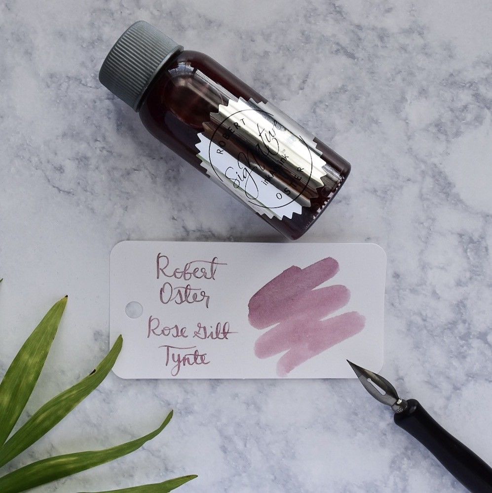 Robert Oster Shake N Shimmy Rose Gilt Tynte Pink 50ml Fountain Pen Ink Bottle-Robert Oster-Truphae