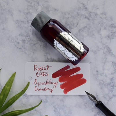 Robert Oster Shake N Shimmy Sparkling Cranberry Red 50ml Fountain Pen Ink Bottle-Robert Oster-Truphae