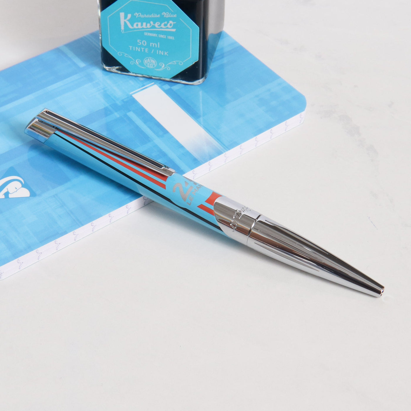 ST Dupont Defi Millenium Le Mans Blue Ballpoint Pen Closed