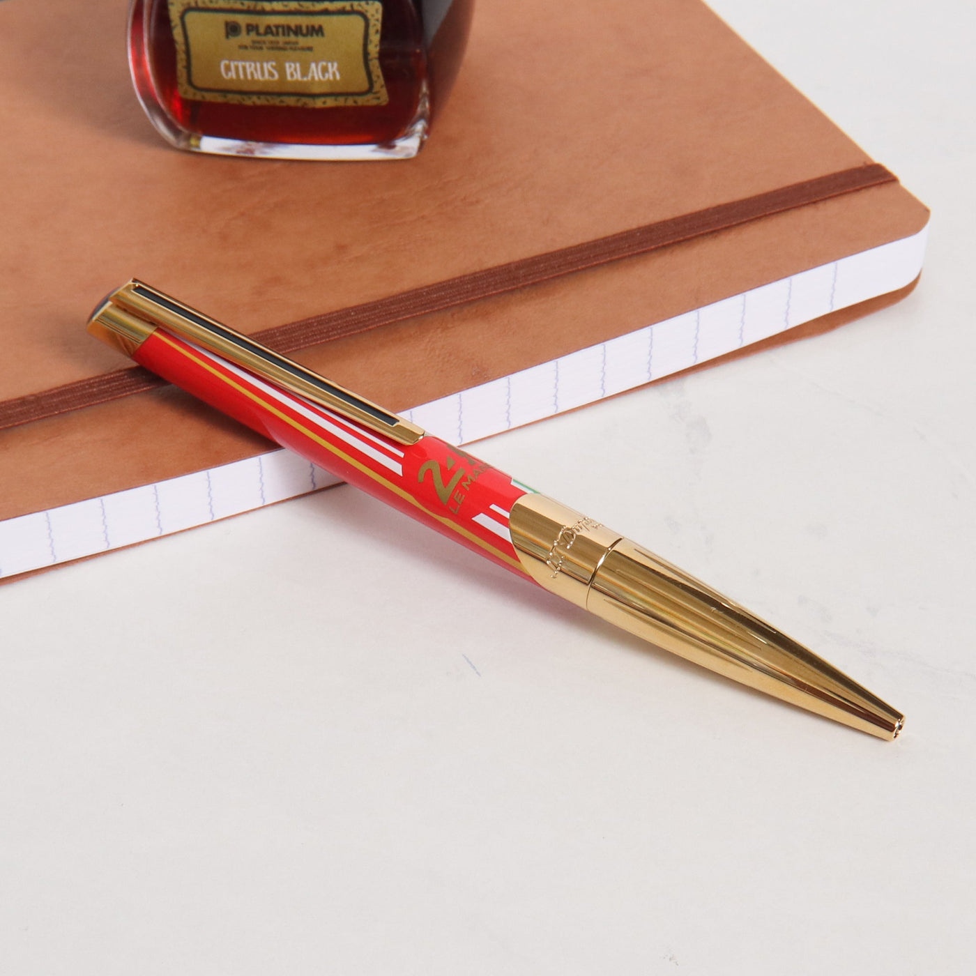 ST Dupont Defi Millenium Le Mans Red Ballpoint Pen Closed