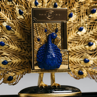 ST Dupont Haute Creation Peacock Lighter & Stand