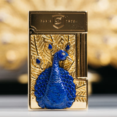 ST Dupont Haute Creation Peacock Lighter & Stand