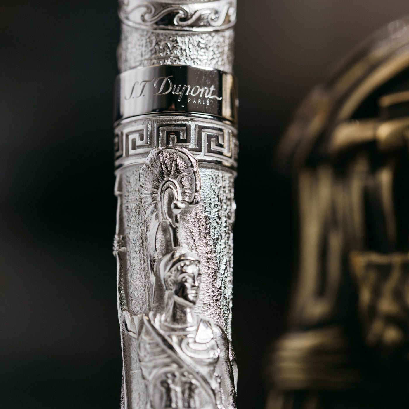 ST Dupont Haute Creation Cheval de Trois Trojan Horse Fountain Pen & Base