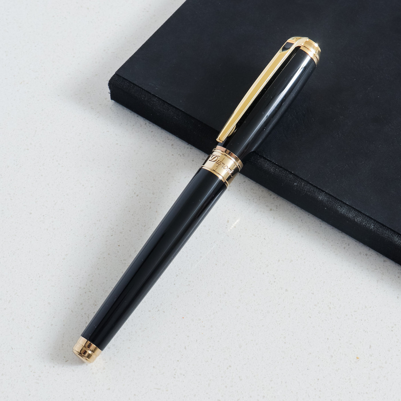 ST Dupont Line D Large Black & Gold Fountain Pen