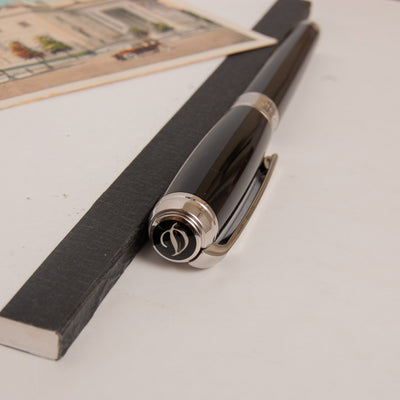 ST Dupont Line D Large Black & Palladium Fountain Pen