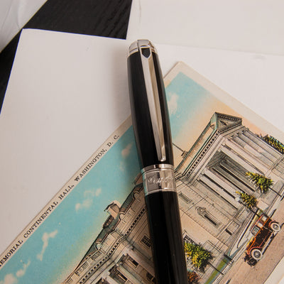 ST Dupont Line D Large Black & Palladium Fountain Pen