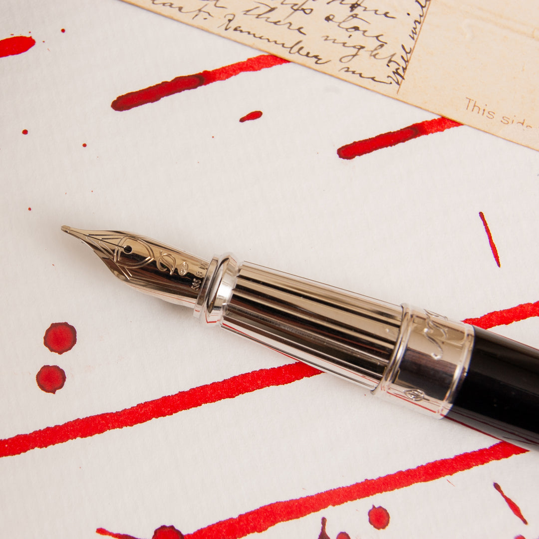 ST Dupont Line D Large Black & Palladium Fountain Pen – Truphae