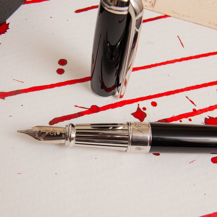 ST Dupont Line D Large Black & Palladium Fountain Pen – Truphae