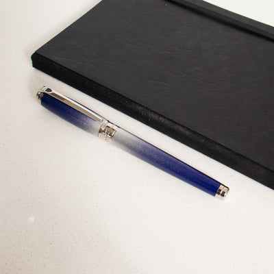 ST Dupont Line D Large Starburst Blue Fountain Pen