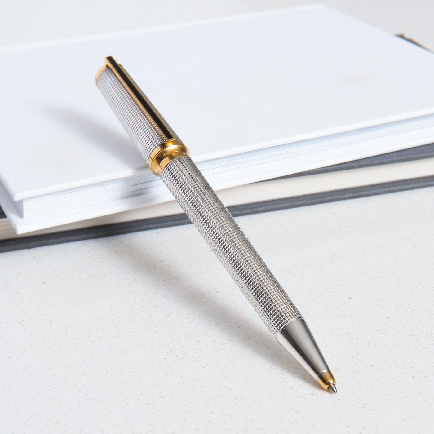 ST Dupont Montparnasse Large Silver Ballpoint Pen