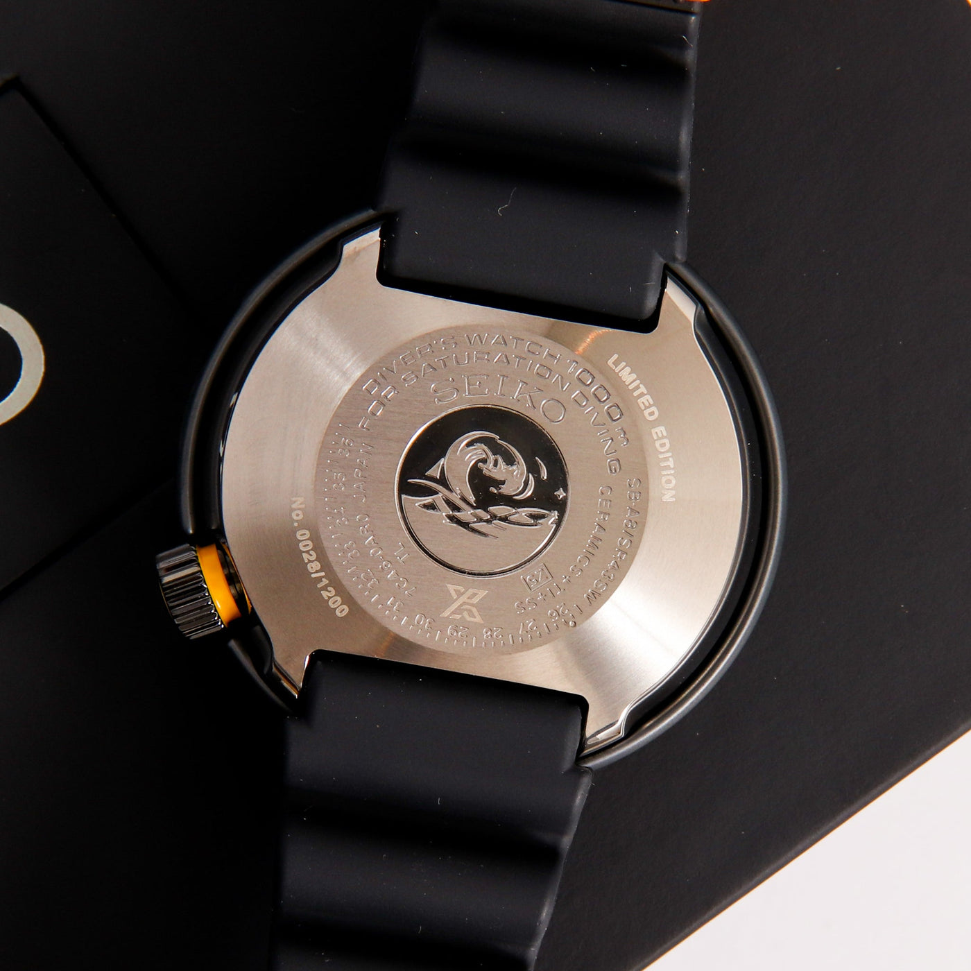 Seiko Prospex 1986 Quartz Diver's 35th Anniversary Limited Edition Watch Back Of Watch