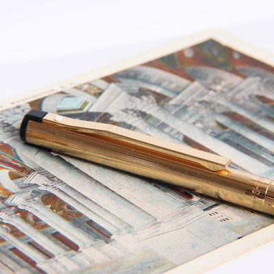Sheaffer TRZ Gold Electroplated Ballpoint Pen - Preowned Clip