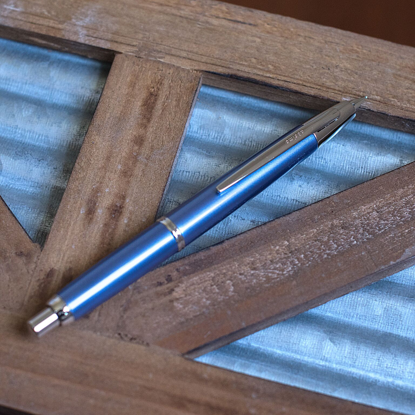 Pilot Namiki Vanishing Point Decimo Light Blue Rhodium Fountain Pen 18k Gold Nib-Pilot-Truphae