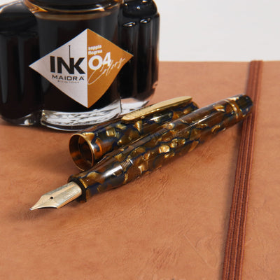 Stipula Etruria Champagne Celluloid Fountain Pen Brown