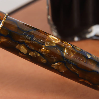 Stipula Etruria Champagne Celluloid Fountain Pen Engraving