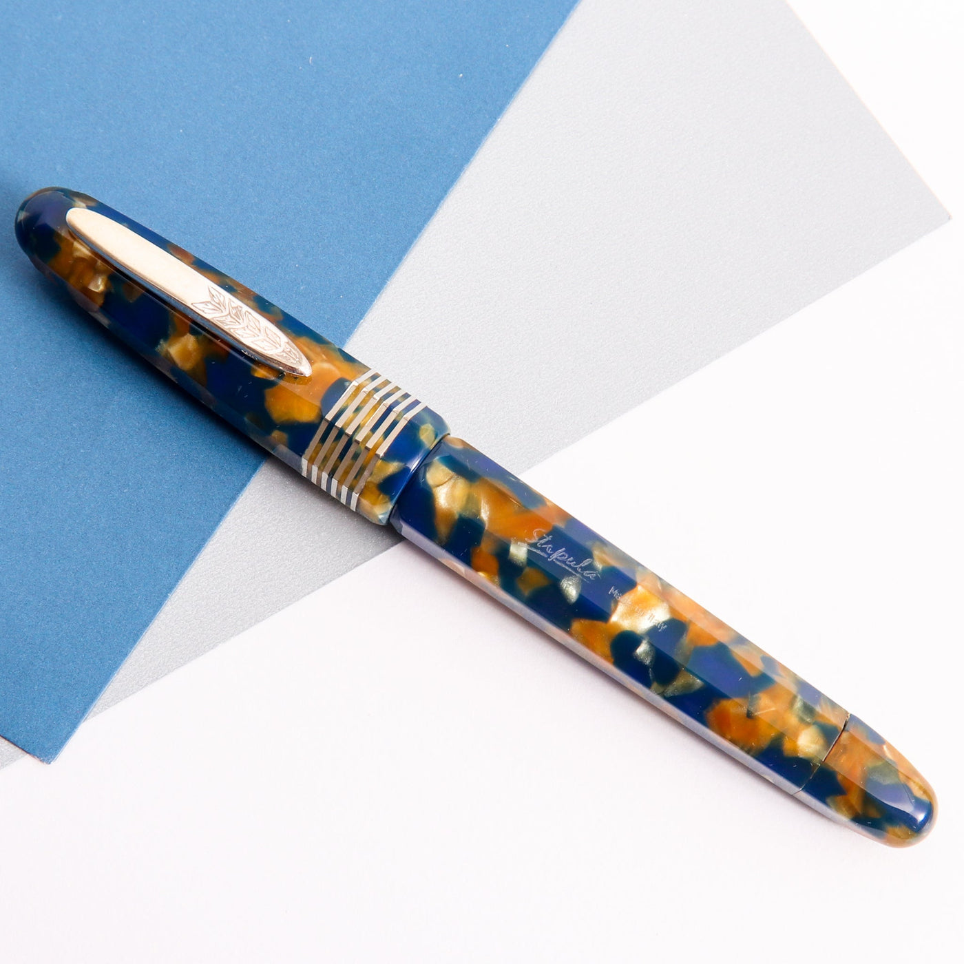 Stipula Etruria Faceted Champagne Fountain Pen Resin Barrel