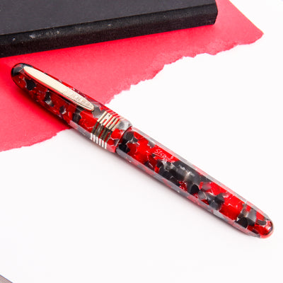 Stipula Etruria Faceted Red Currant Fountain Pen Oval Barrel