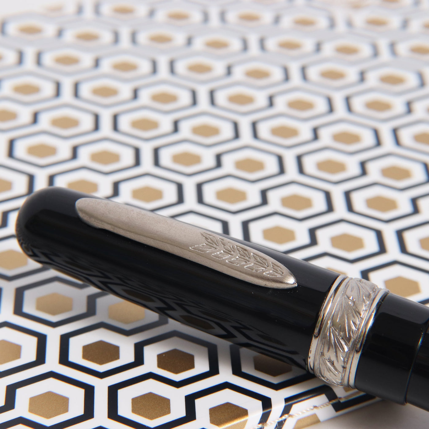 Stipula Etruria Magnifica Black Resin Rollerball Pen Clip