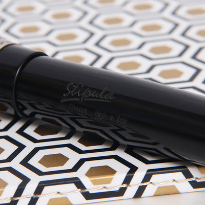 Stipula Etruria Magnifica Black Resin Rollerball Pen Engraving