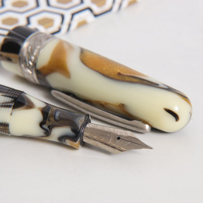 Stipula Etruria Magnifica Pyrite Fountain Pen Nib Details