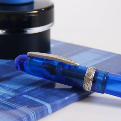 Stipula Etruria Rainbow Transparent Blue Fountain Pen Clip