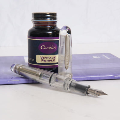 Stipula Etruria Rainbow Transparent Clear Fountain Pen Uncapped