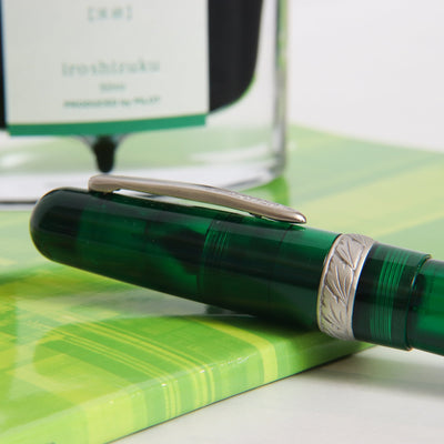 Stipula Etruria Rainbow Transparent Green Fountain Pen Clip