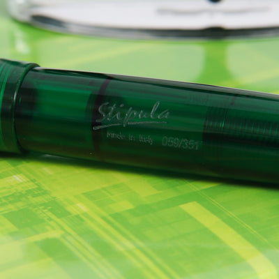 Stipula Etruria Rainbow Transparent Green Fountain Pen Engraving