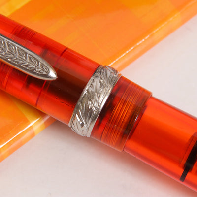 Stipula Etruria Rainbow Transparent Orange Fountain Pen Center Band