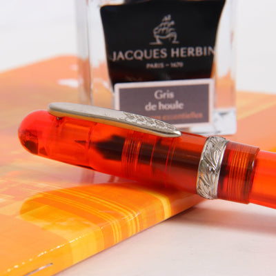 Stipula Etruria Rainbow Transparent Orange Fountain Pen Clip