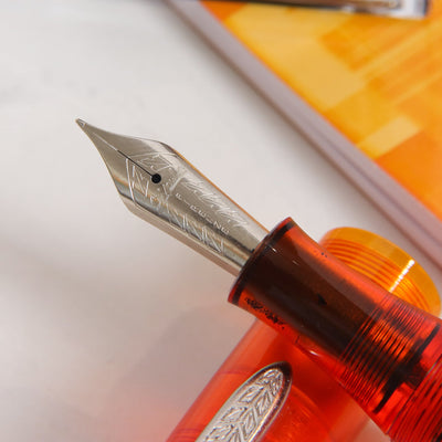 Stipula Etruria Rainbow Transparent Orange Fountain Pen Nib