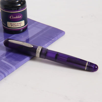 Stipula Etruria Rainbow Transparent Purple Fountain Pen Capped