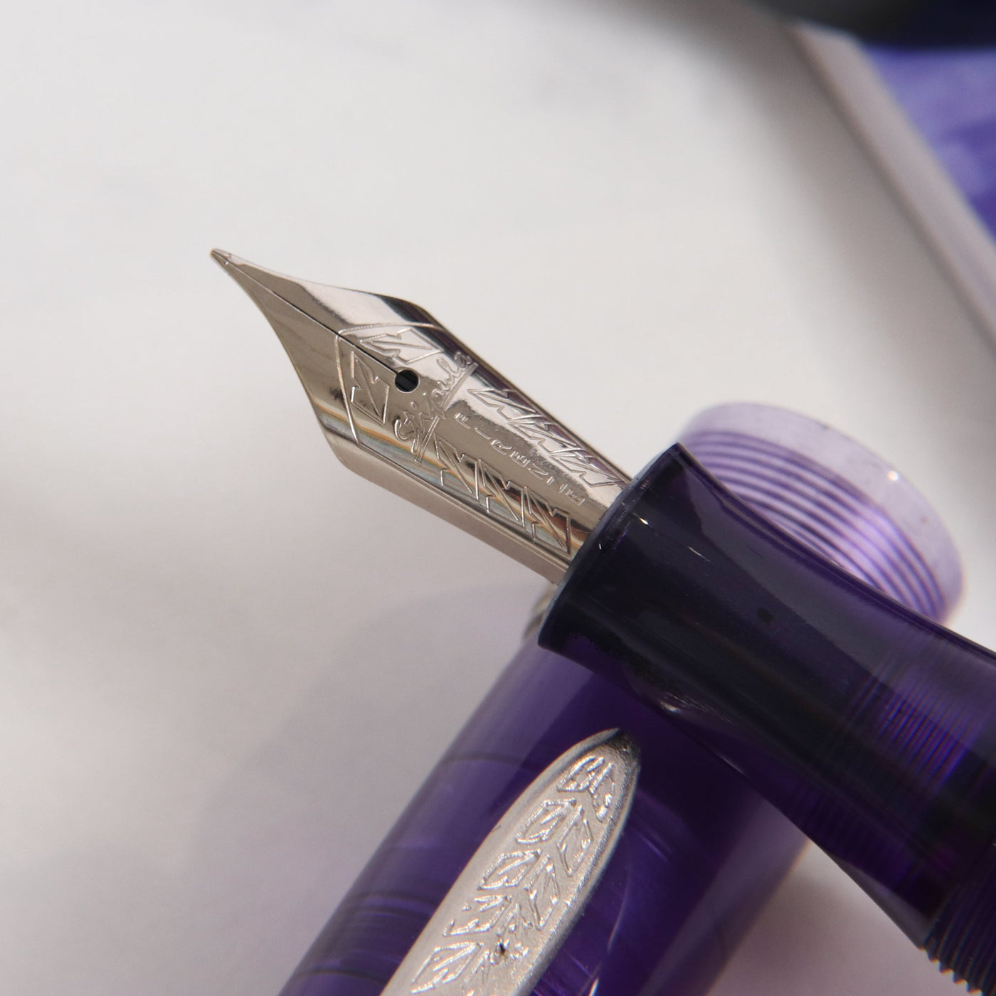 Stipula Etruria Rainbow Transparent Purple Fountain Pen Nib