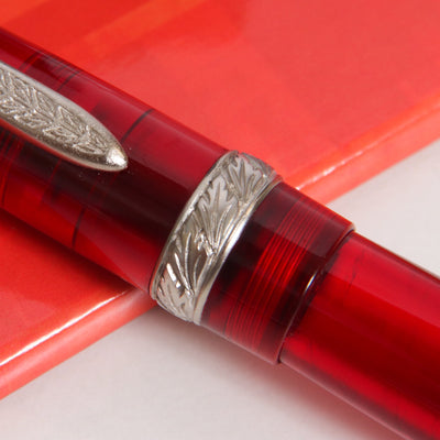 Stipula Etruria Rainbow Transparent Red Fountain Pen Center Band
