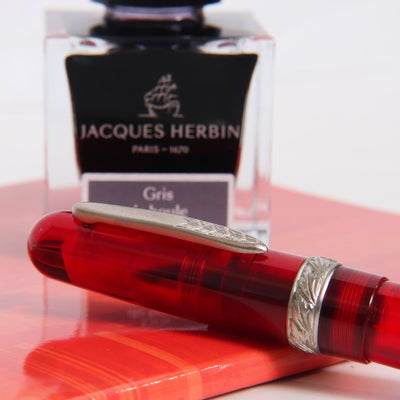 Stipula Etruria Rainbow Transparent Red Fountain Pen Clip